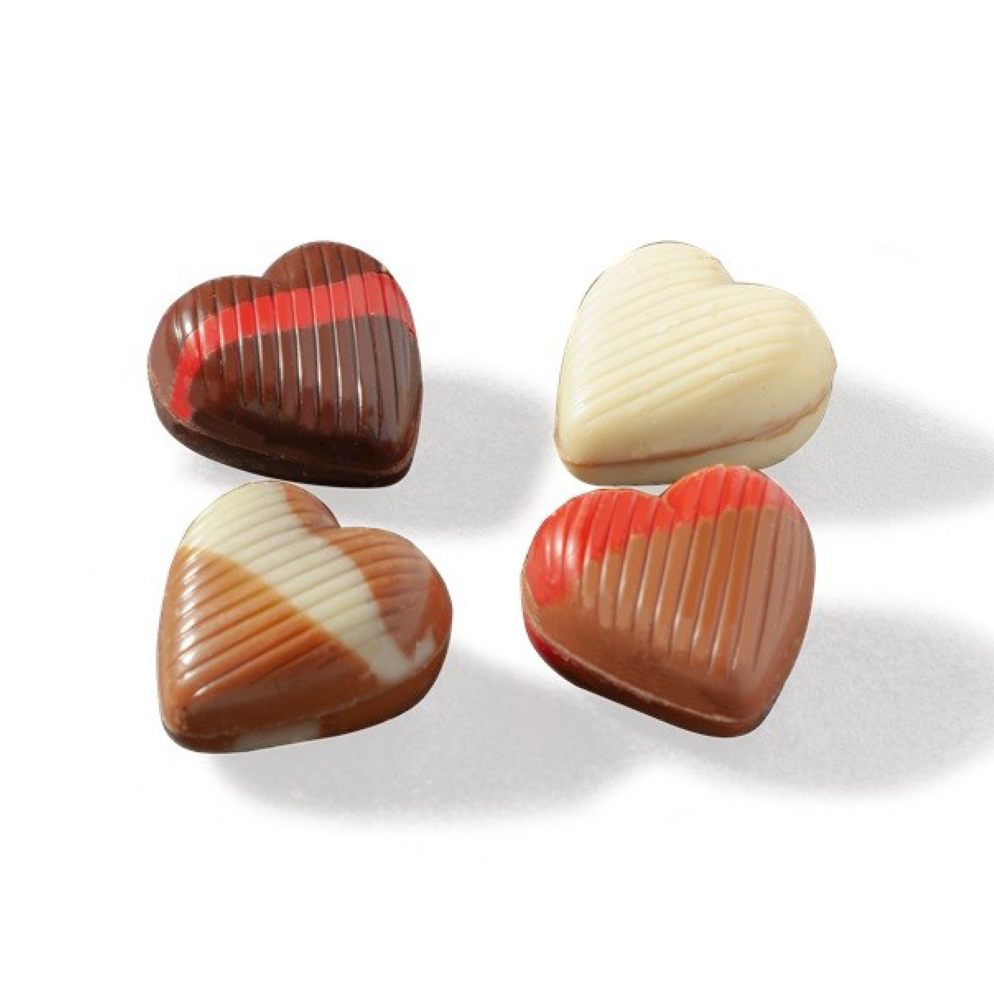 praline hartjes, chocoladehartjes, chocolade met een logo